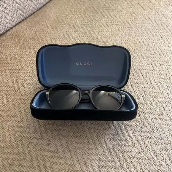 Gucci GG0023S Round Havana Frame Sunglasses - Picture 2 of 3